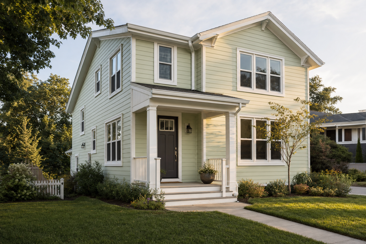 Soothing by Benjamin Moore on exterior