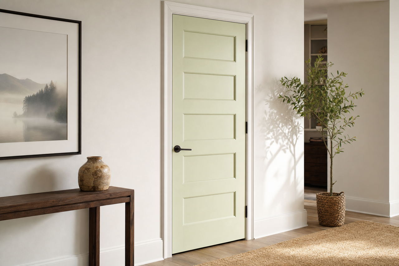 Soothing by Benjamin Moore on interior-doors
