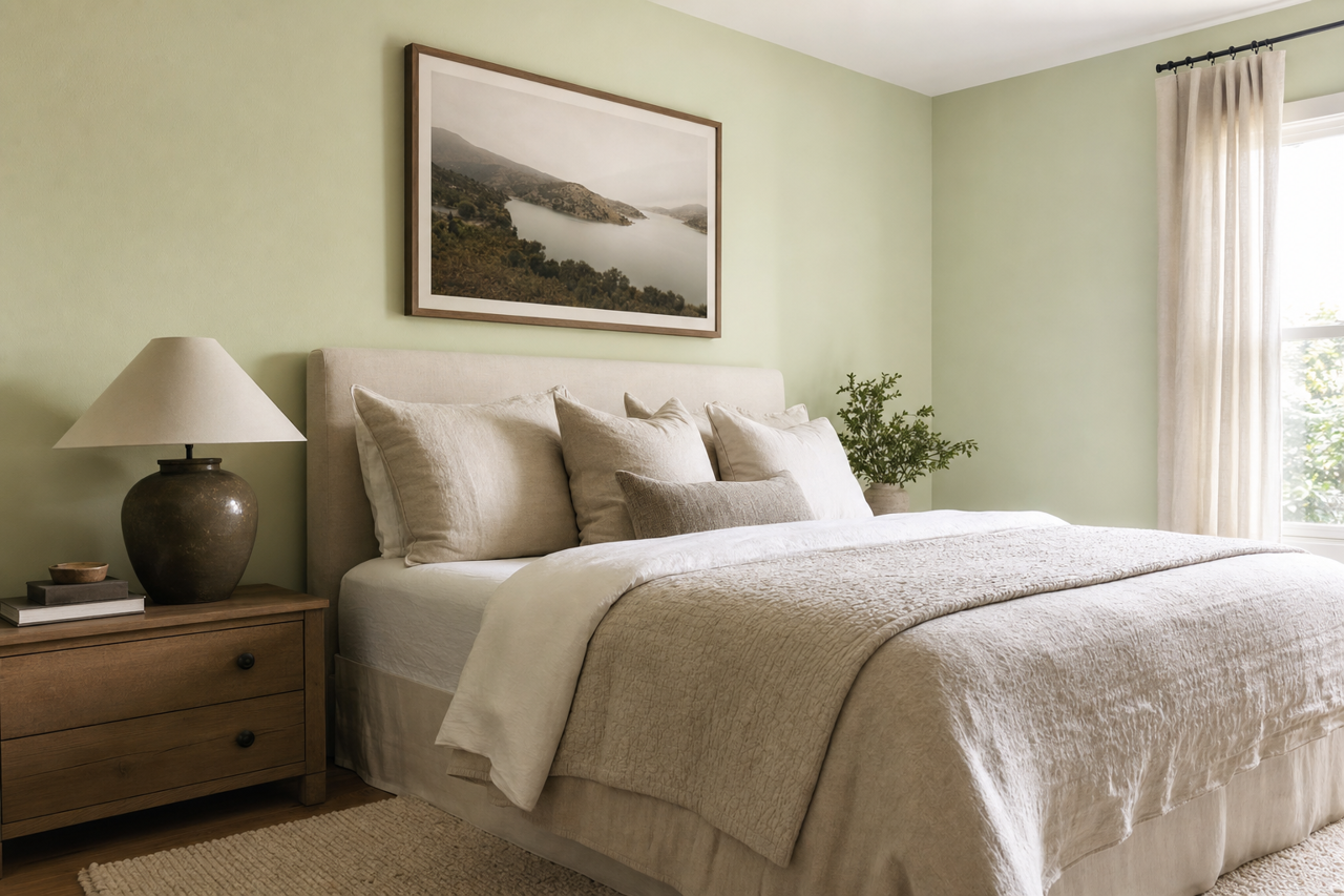 Soothing by Benjamin Moore on interiors