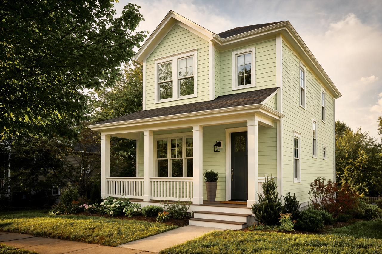 Sienna Laurel by Benjamin Moore on exterior