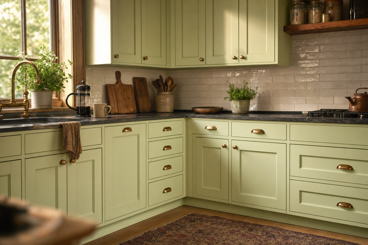 Country by Benjamin Moore on cabinets