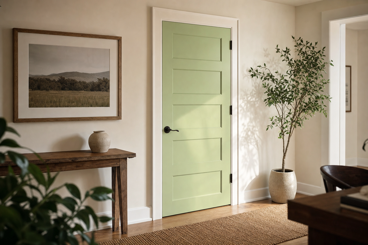 Corn Stalk by Benjamin Moore on interior-doors