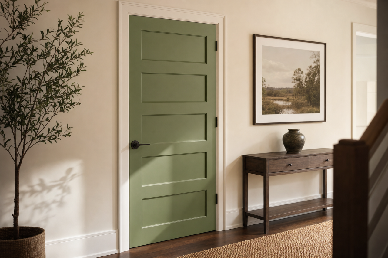 Courtyard by Benjamin Moore on interior-doors