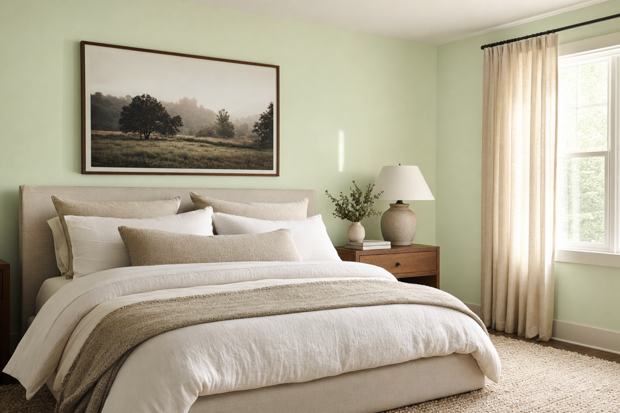 Mint by Benjamin Moore on interiors