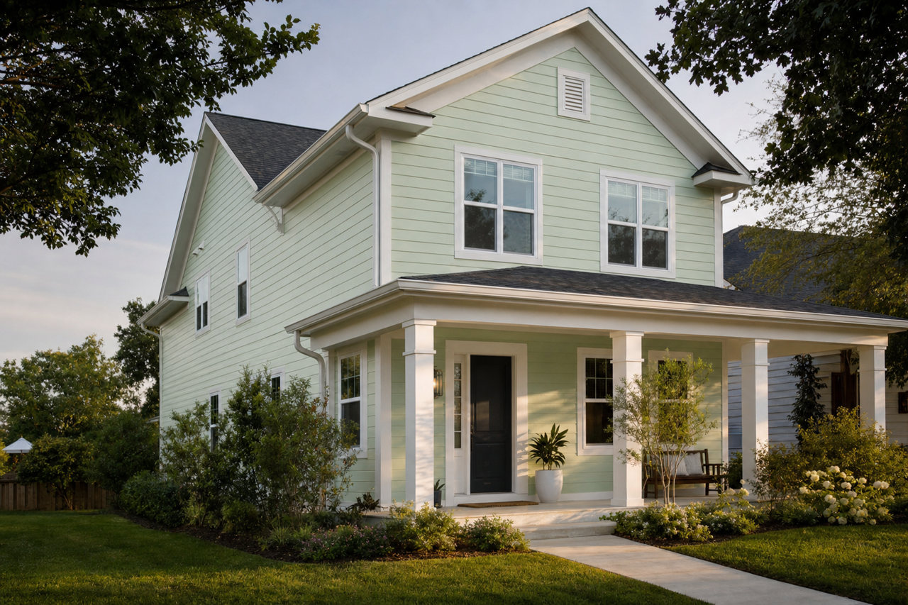 Pastel by Benjamin Moore on exterior