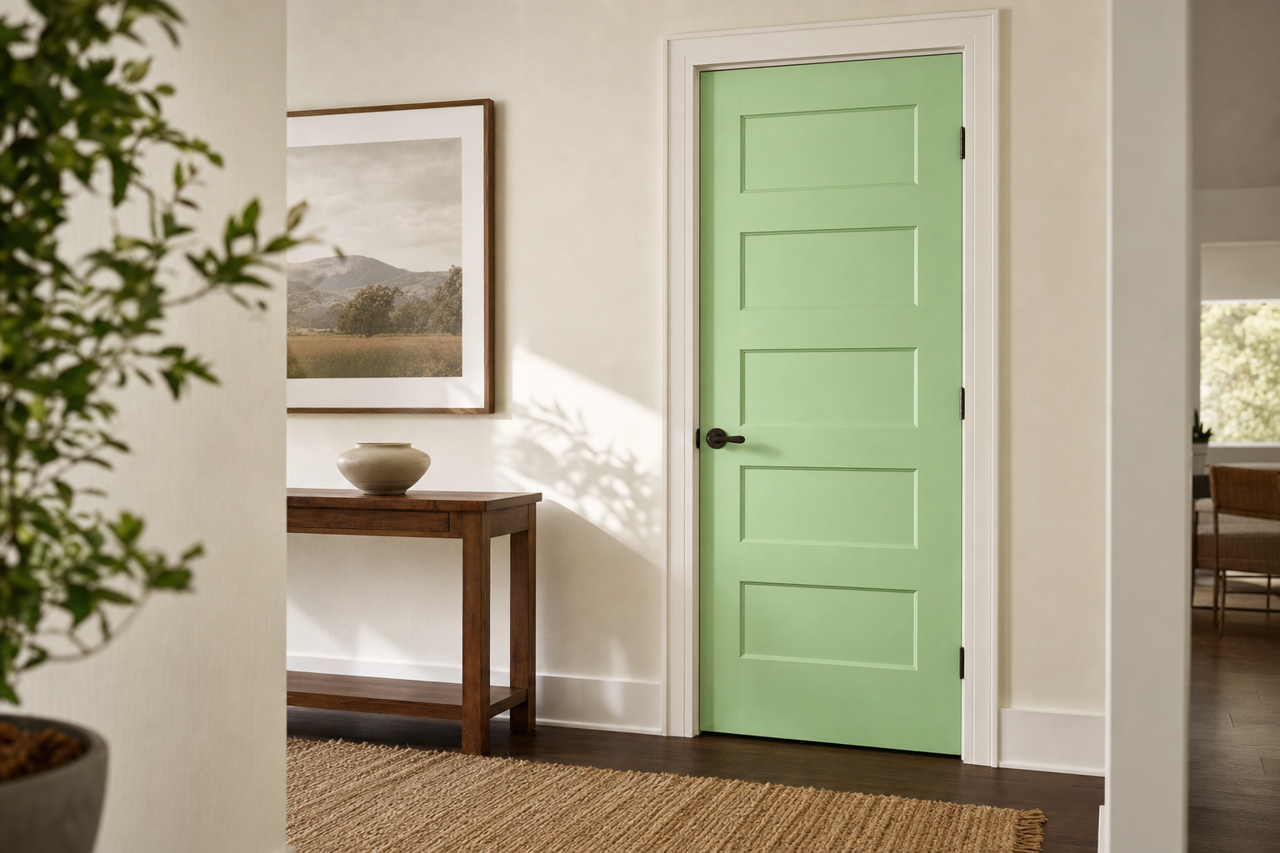 Paradise by Benjamin Moore on interior-doors
