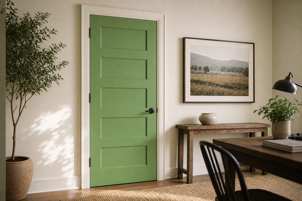 Pleasant by Benjamin Moore on interior-doors