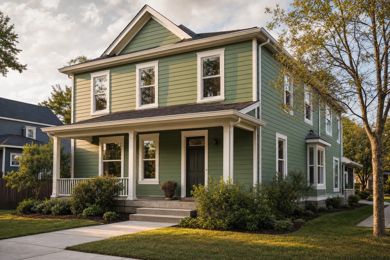 Richmond Green by Benjamin Moore on exterior