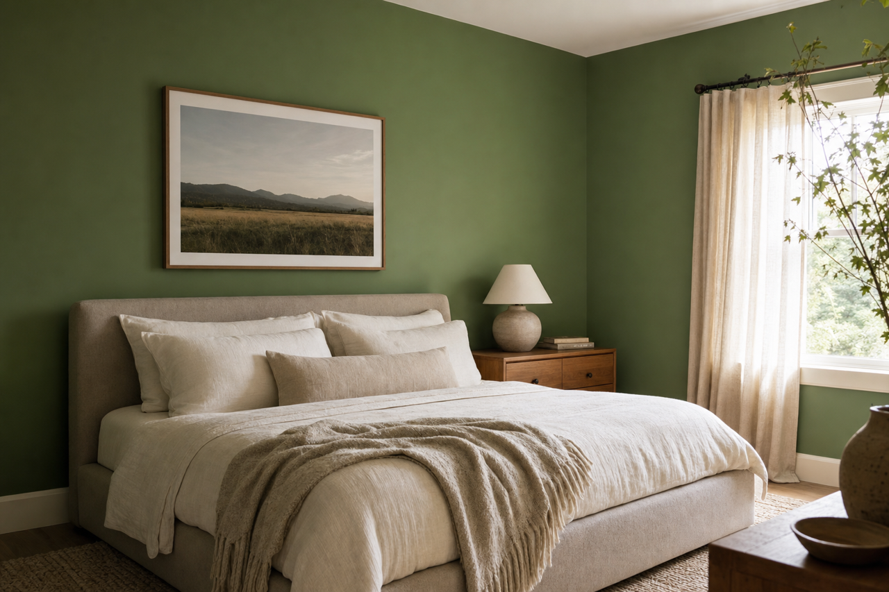 Richmond Green by Benjamin Moore on interiors