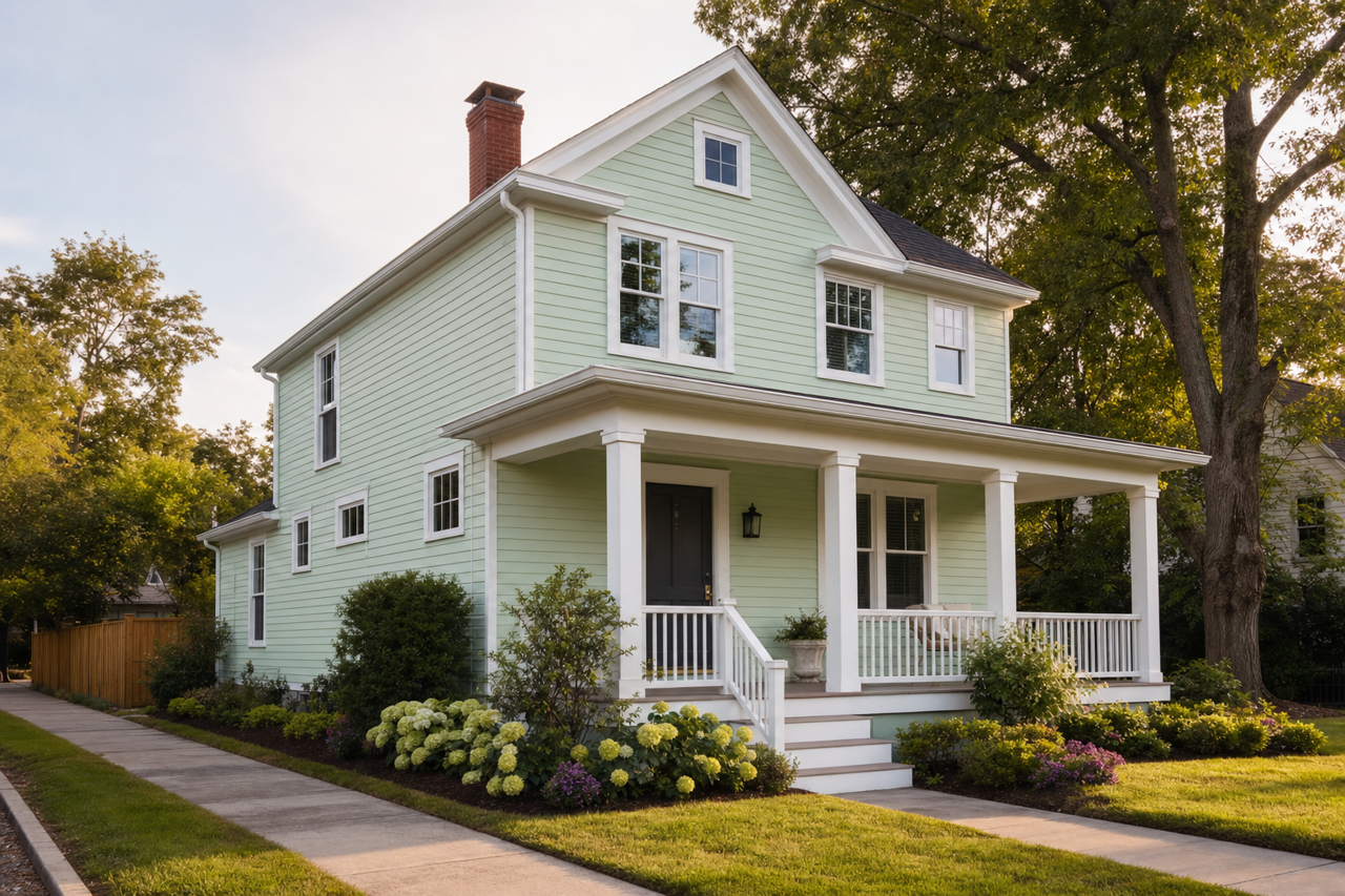Cucumber by Benjamin Moore on exterior