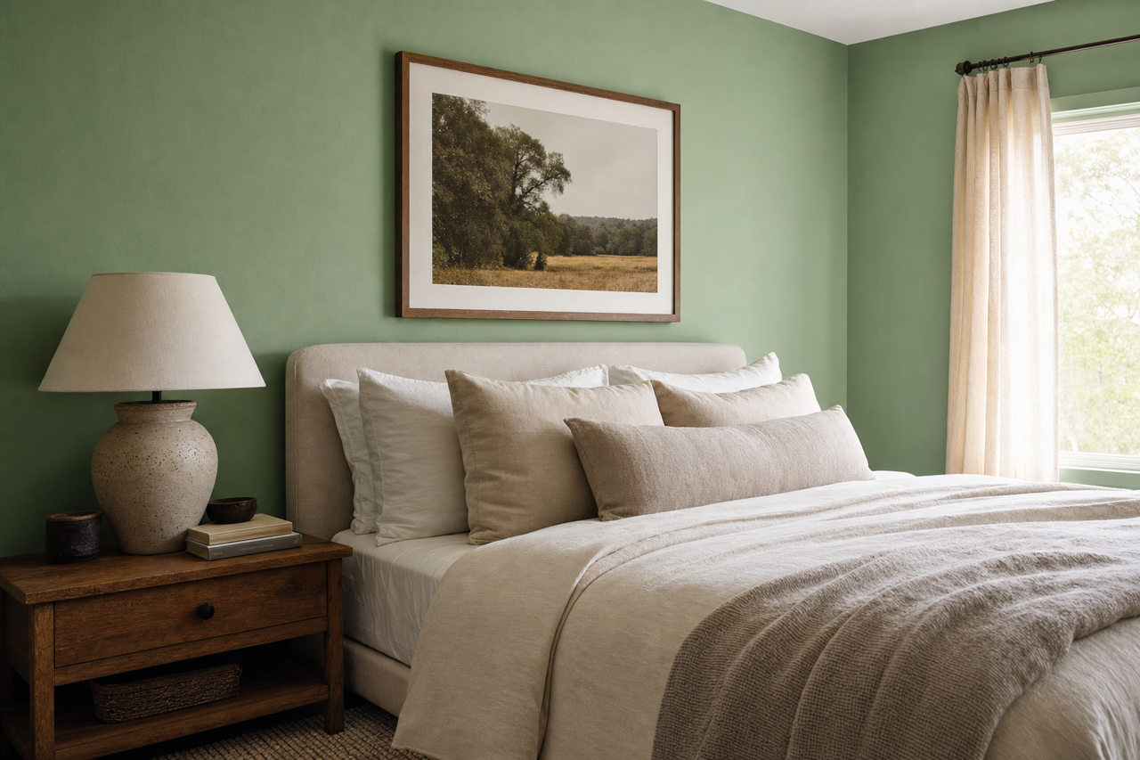 Aurora by Benjamin Moore on interiors