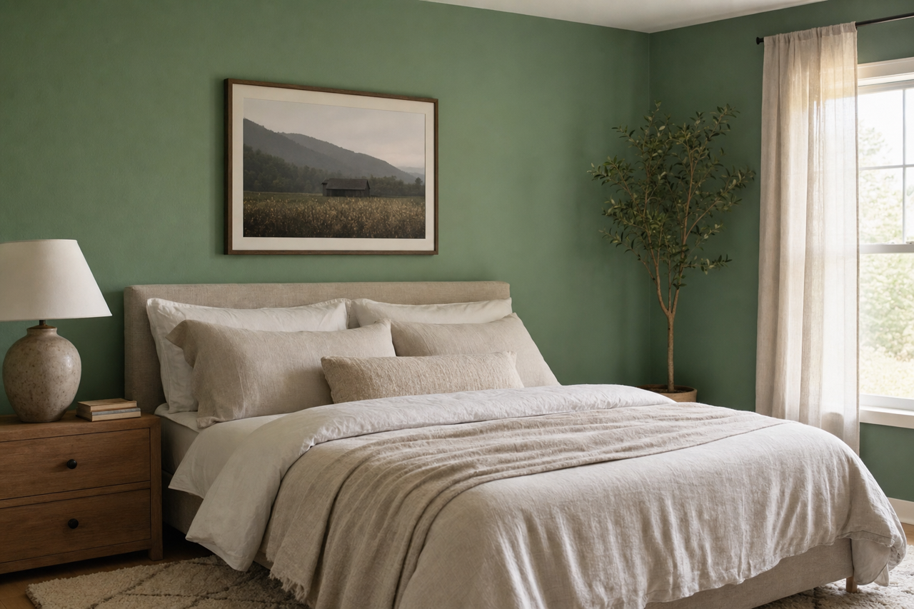 Bunker by Benjamin Moore on interiors