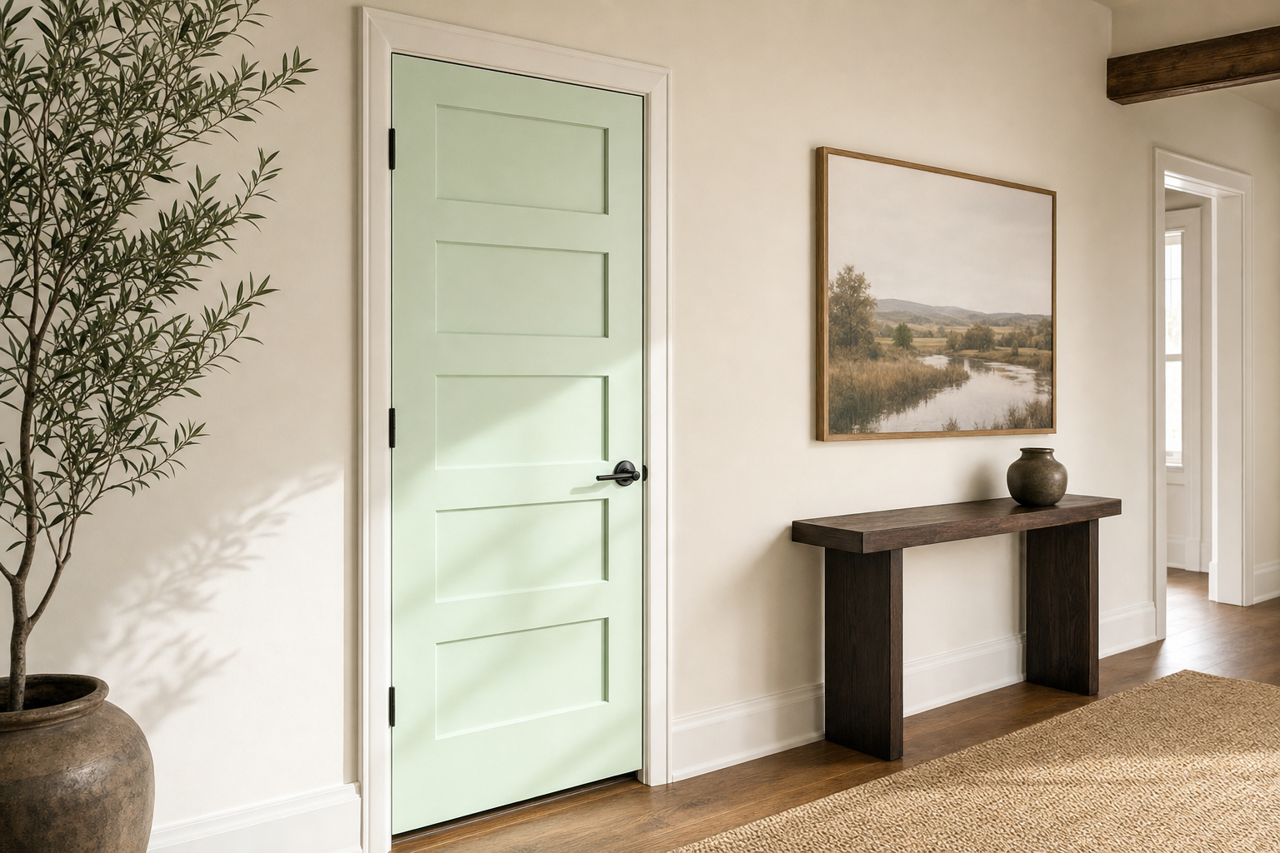 Parkside by Benjamin Moore on interior-doors