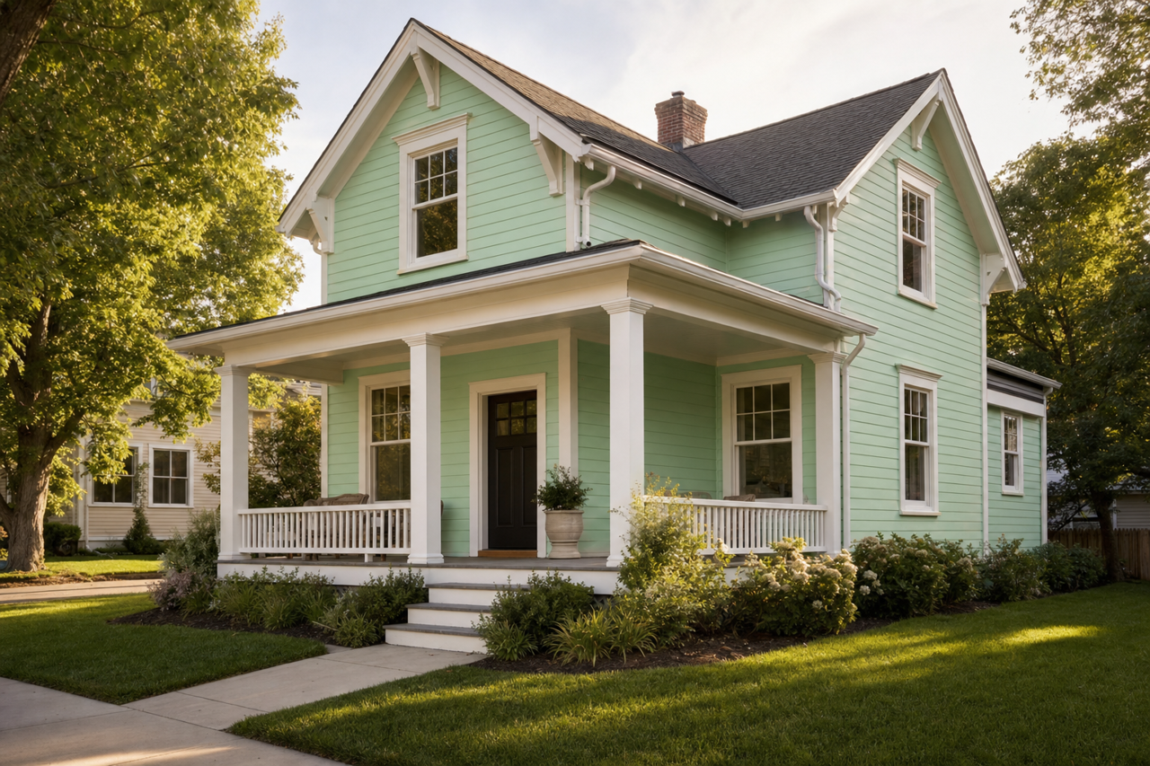 Lotus Flower by Benjamin Moore on exterior