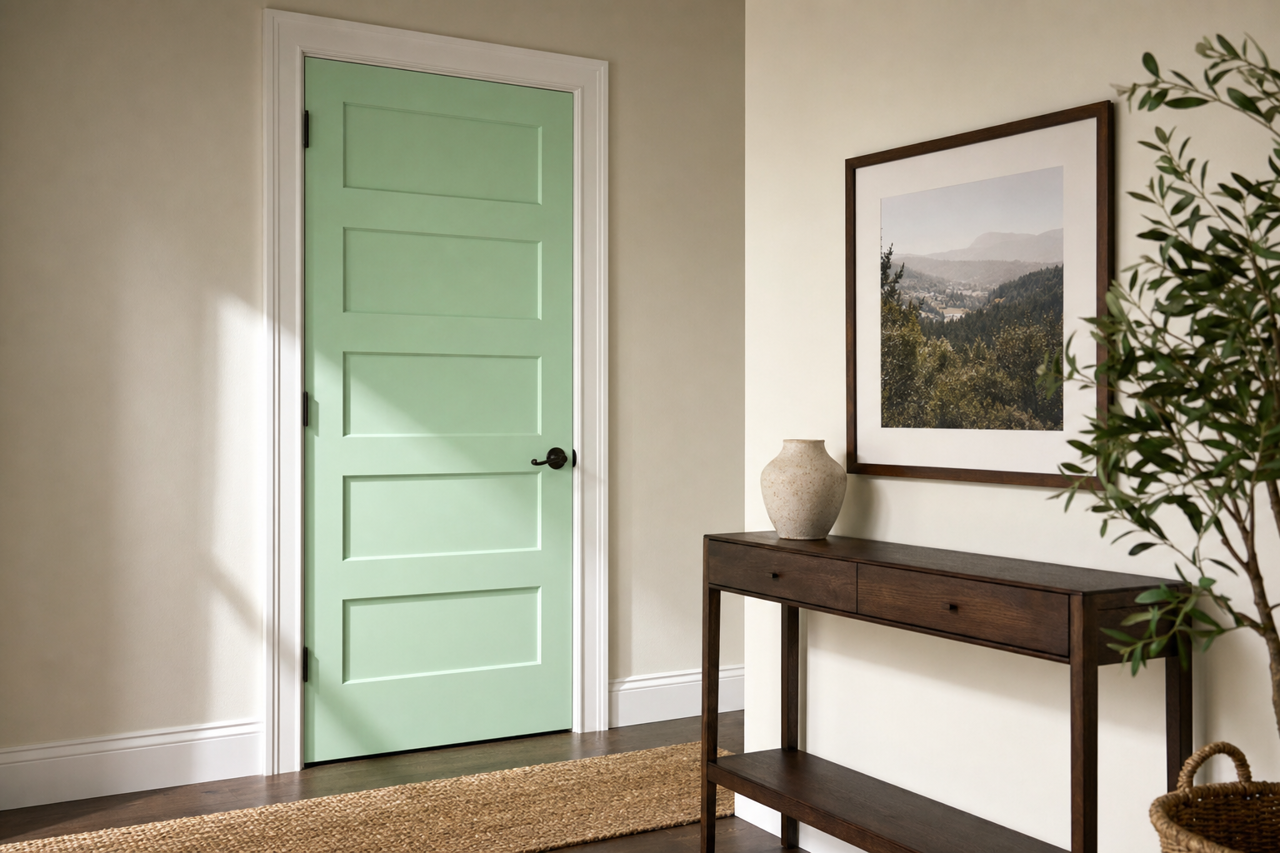 Lotus Flower by Benjamin Moore on interior-doors