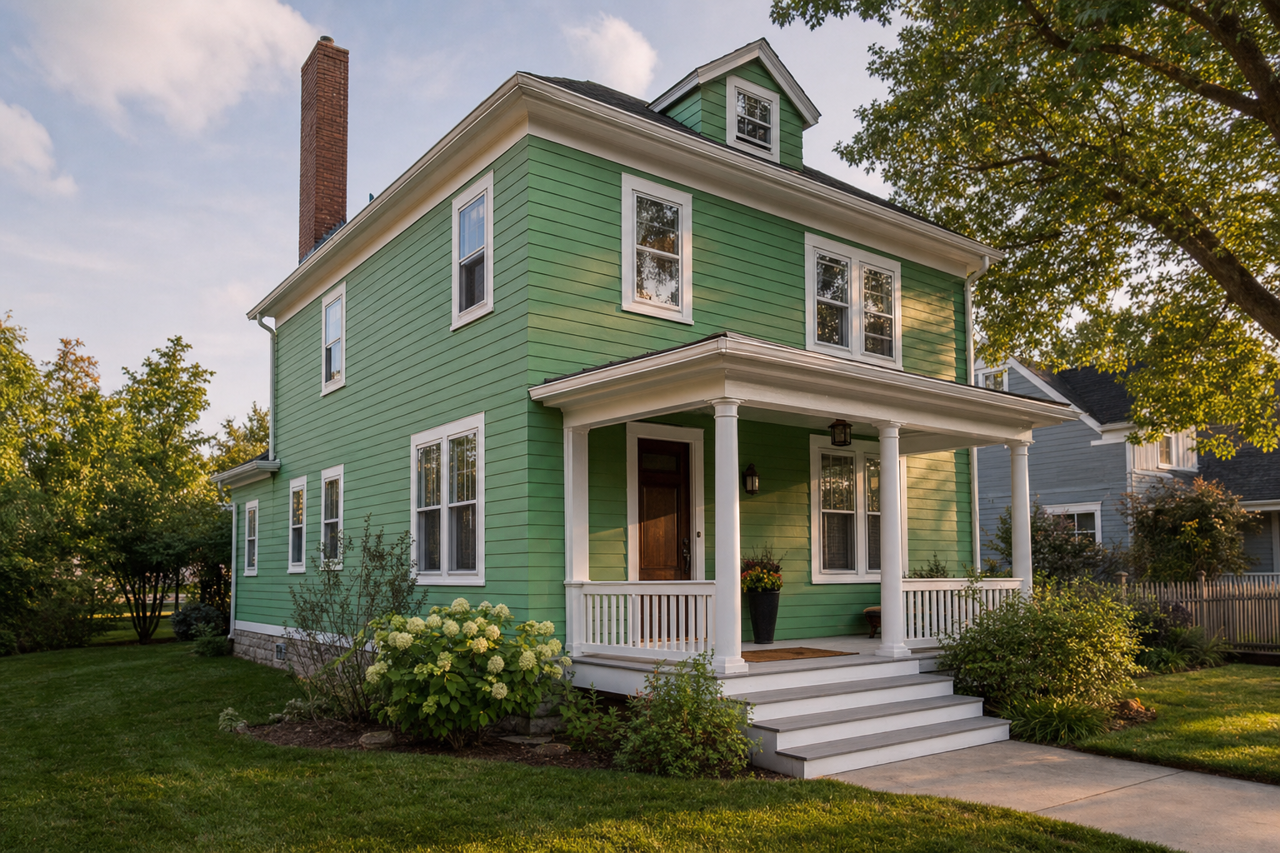 Four by Benjamin Moore on exterior