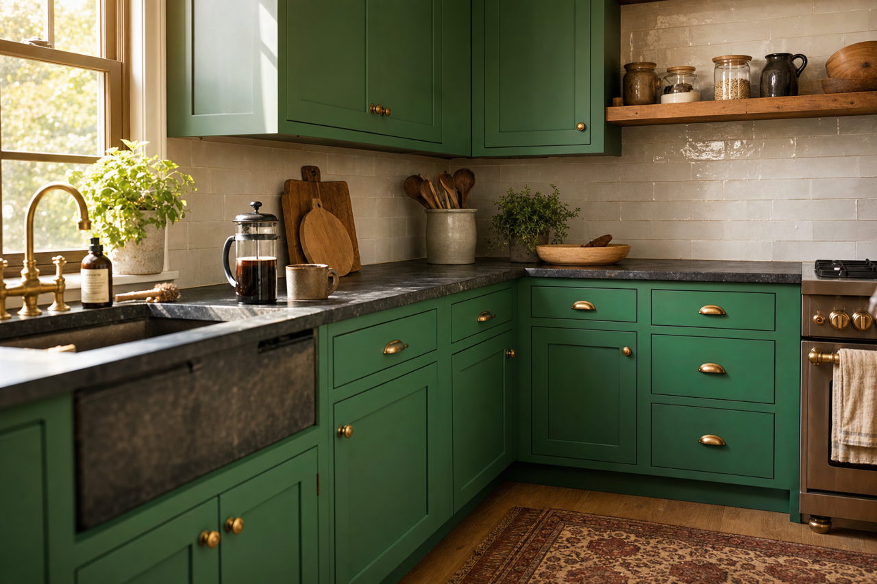 Once by Benjamin Moore on cabinets