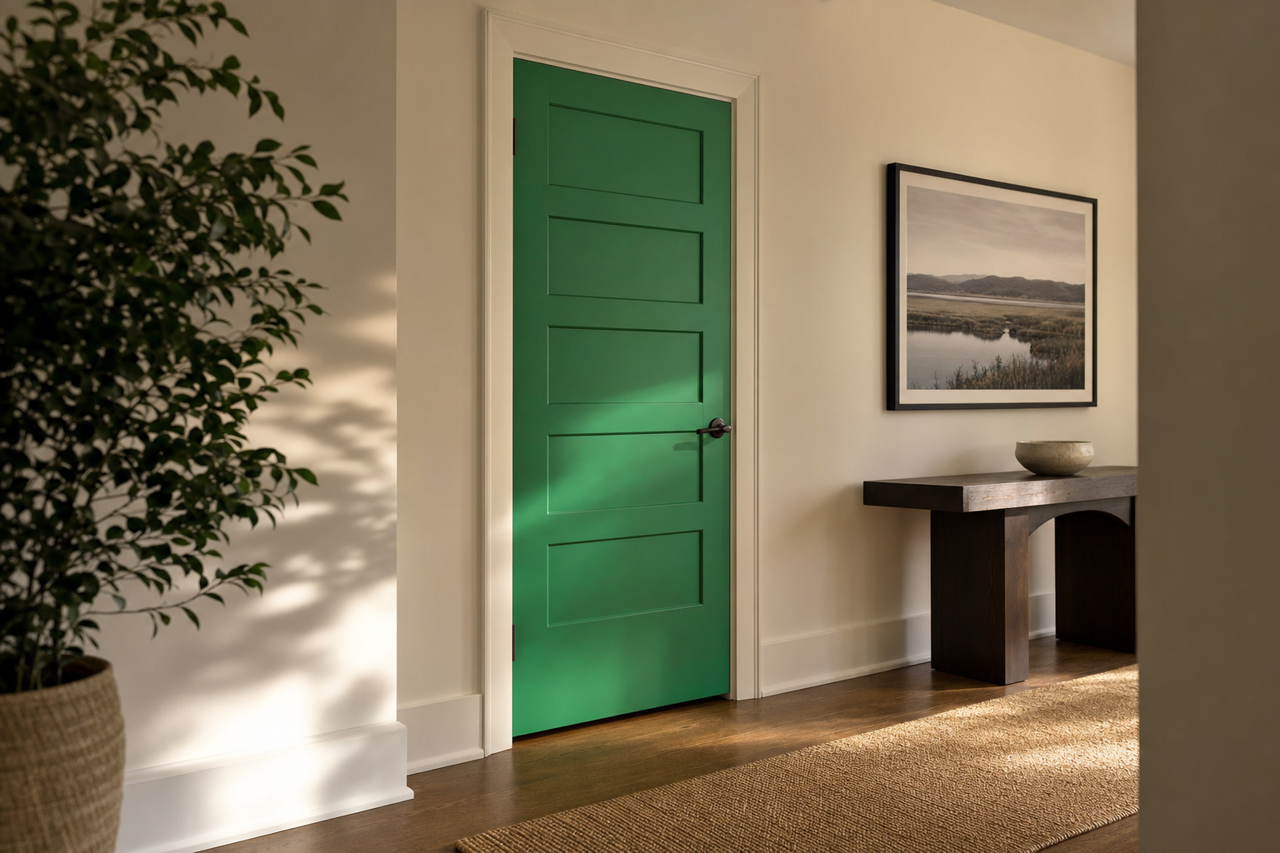 Once by Benjamin Moore on interior-doors