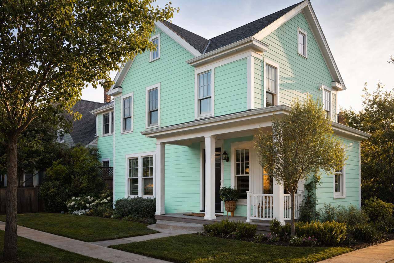 Bahama Waters by Benjamin Moore on exterior