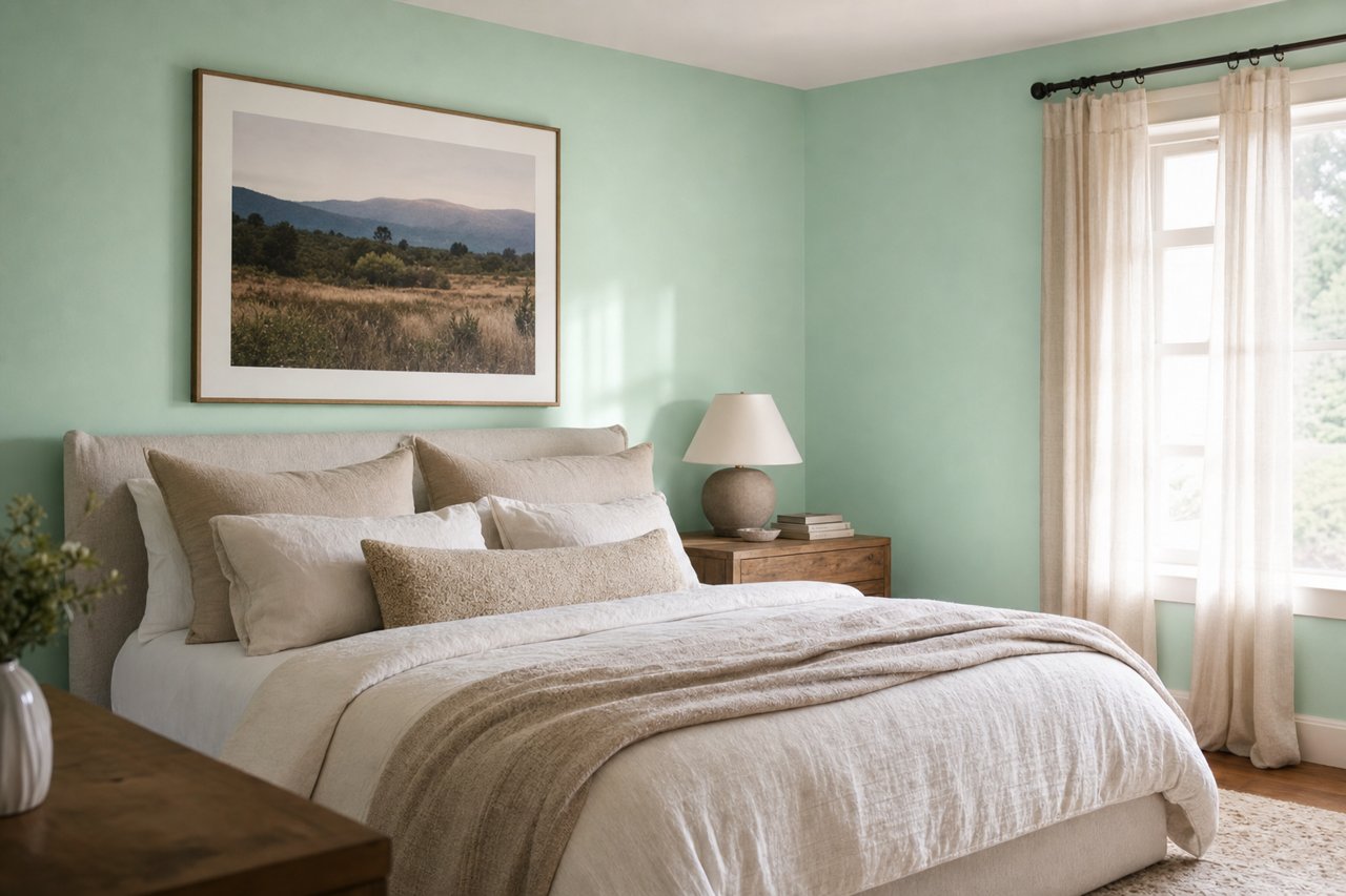 Mermaid's Tale by Benjamin Moore on interiors