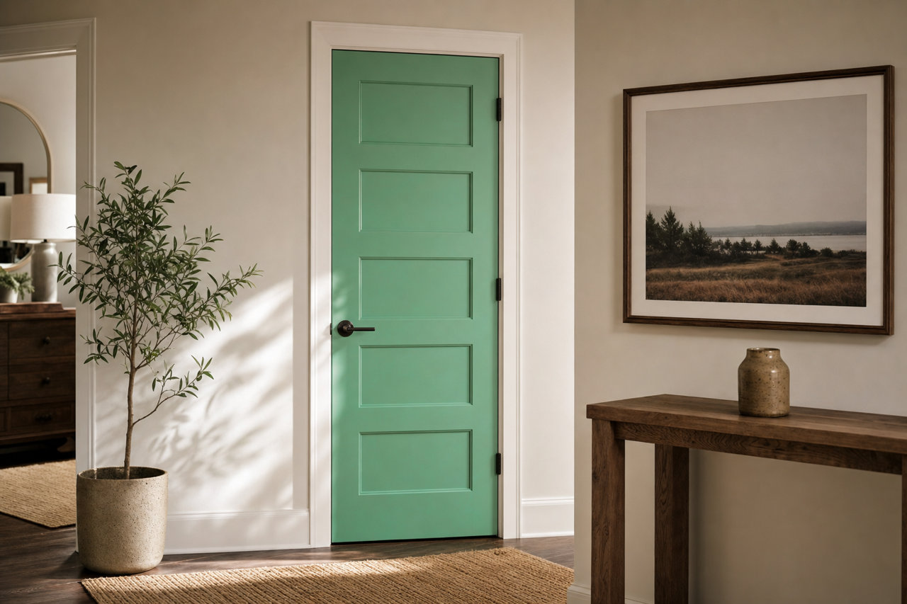 Arlington Green by Benjamin Moore on interior-doors