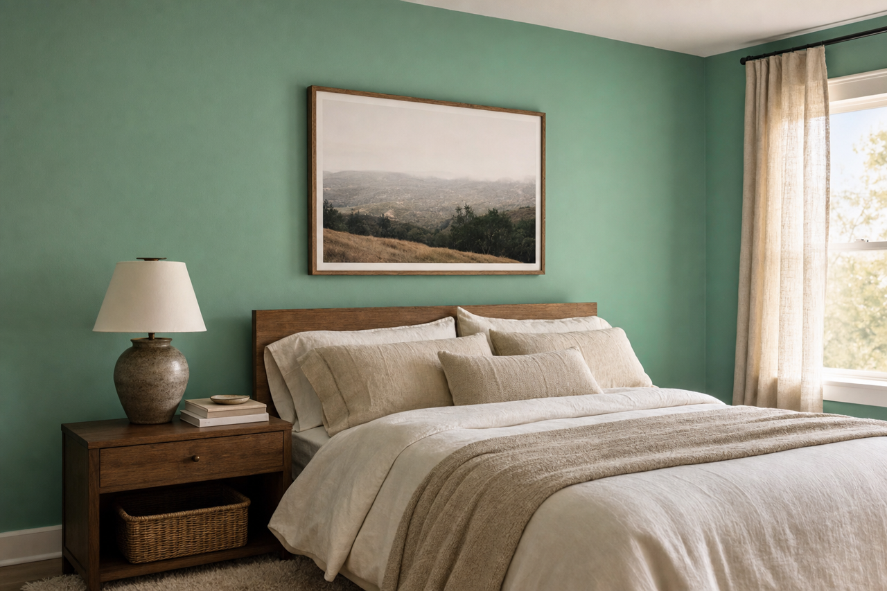 Arlington Green by Benjamin Moore on interiors