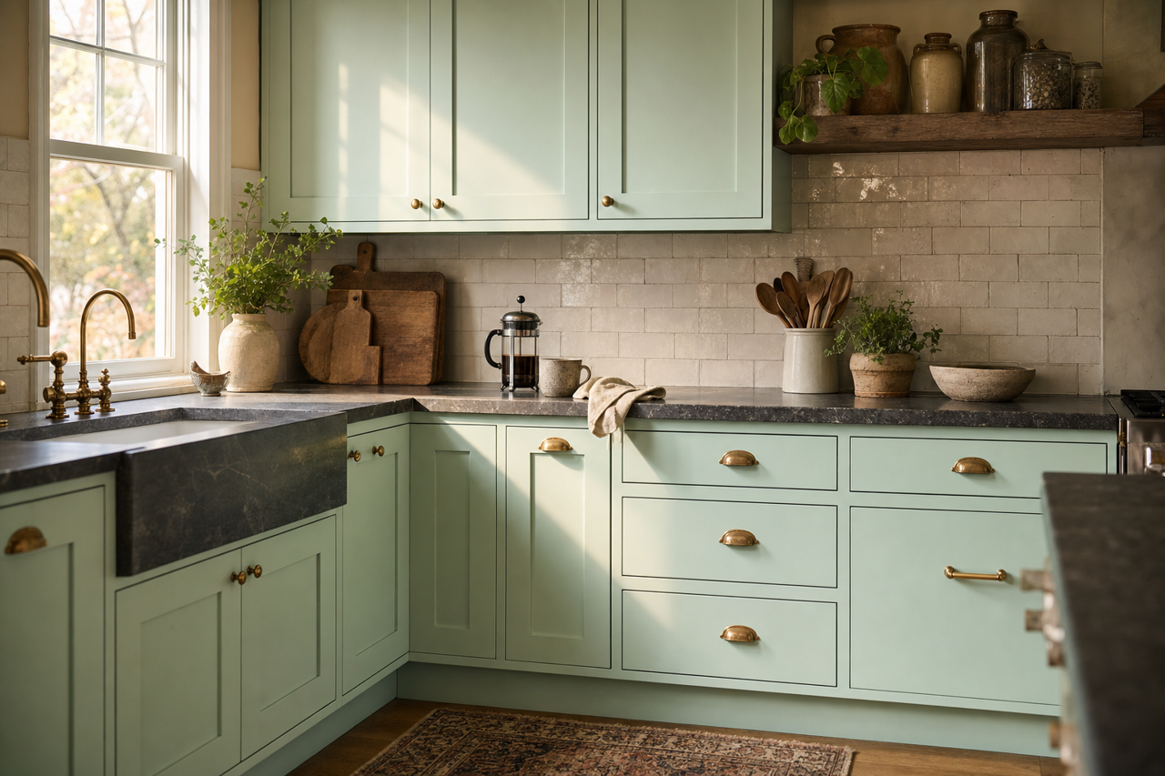 St. by Benjamin Moore on cabinets