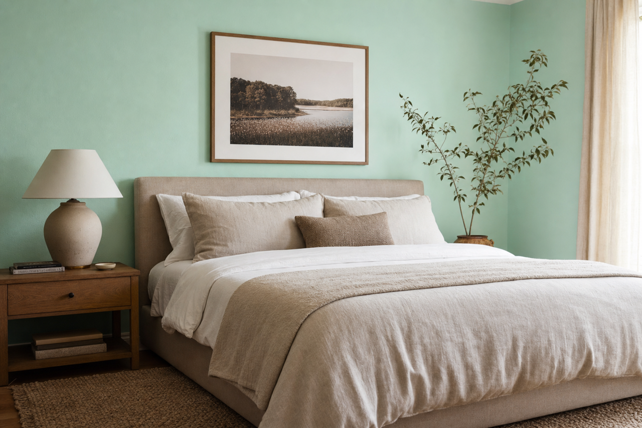 Gentle by Benjamin Moore on interiors