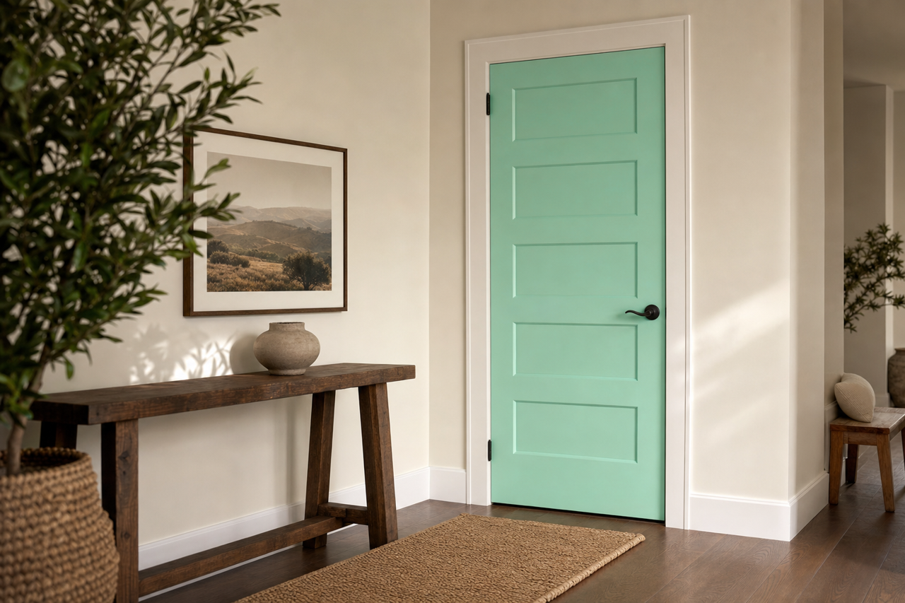 Spring by Benjamin Moore on interior-doors