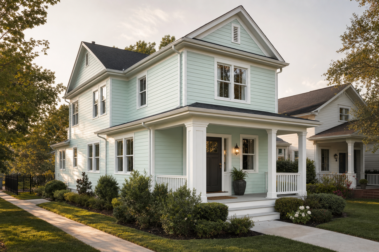 Quartz by Benjamin Moore on exterior