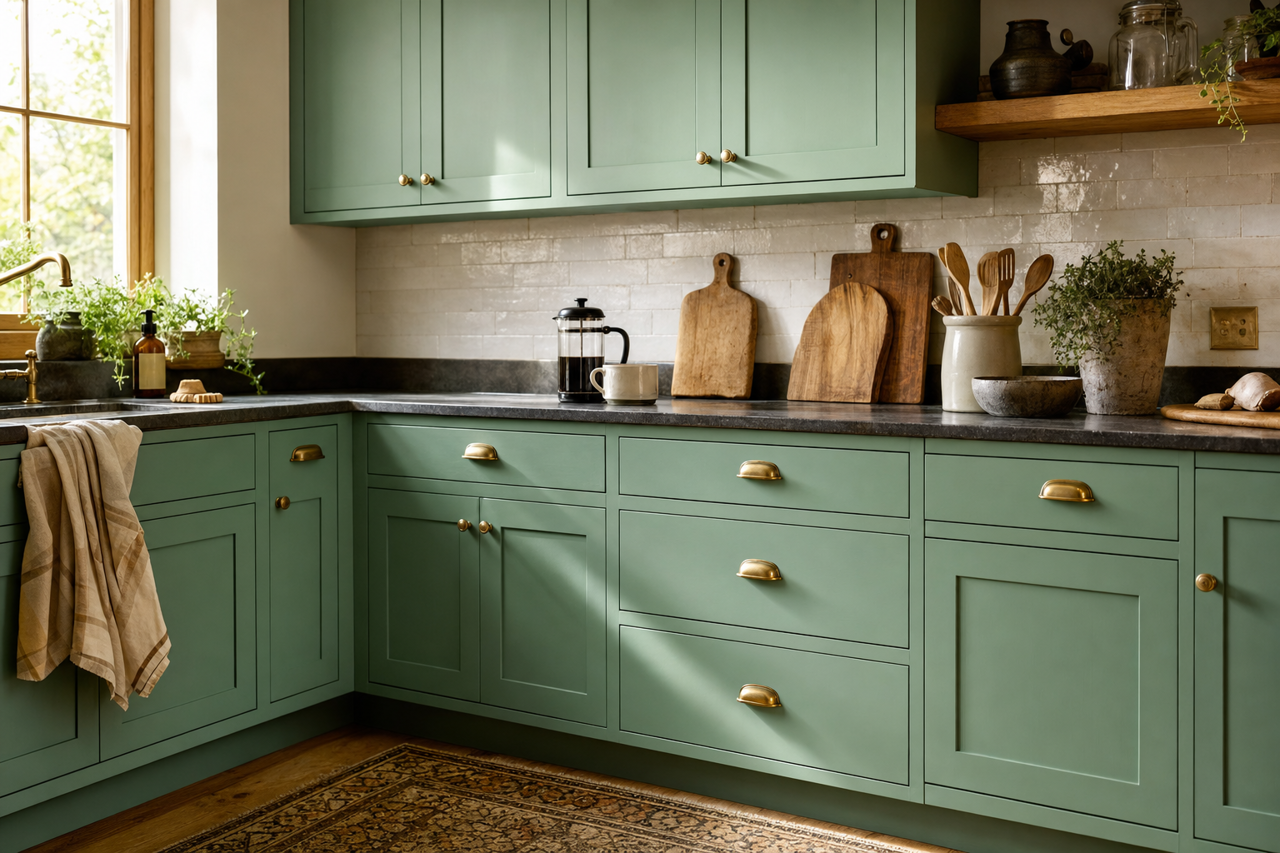 Medici by Benjamin Moore on cabinets