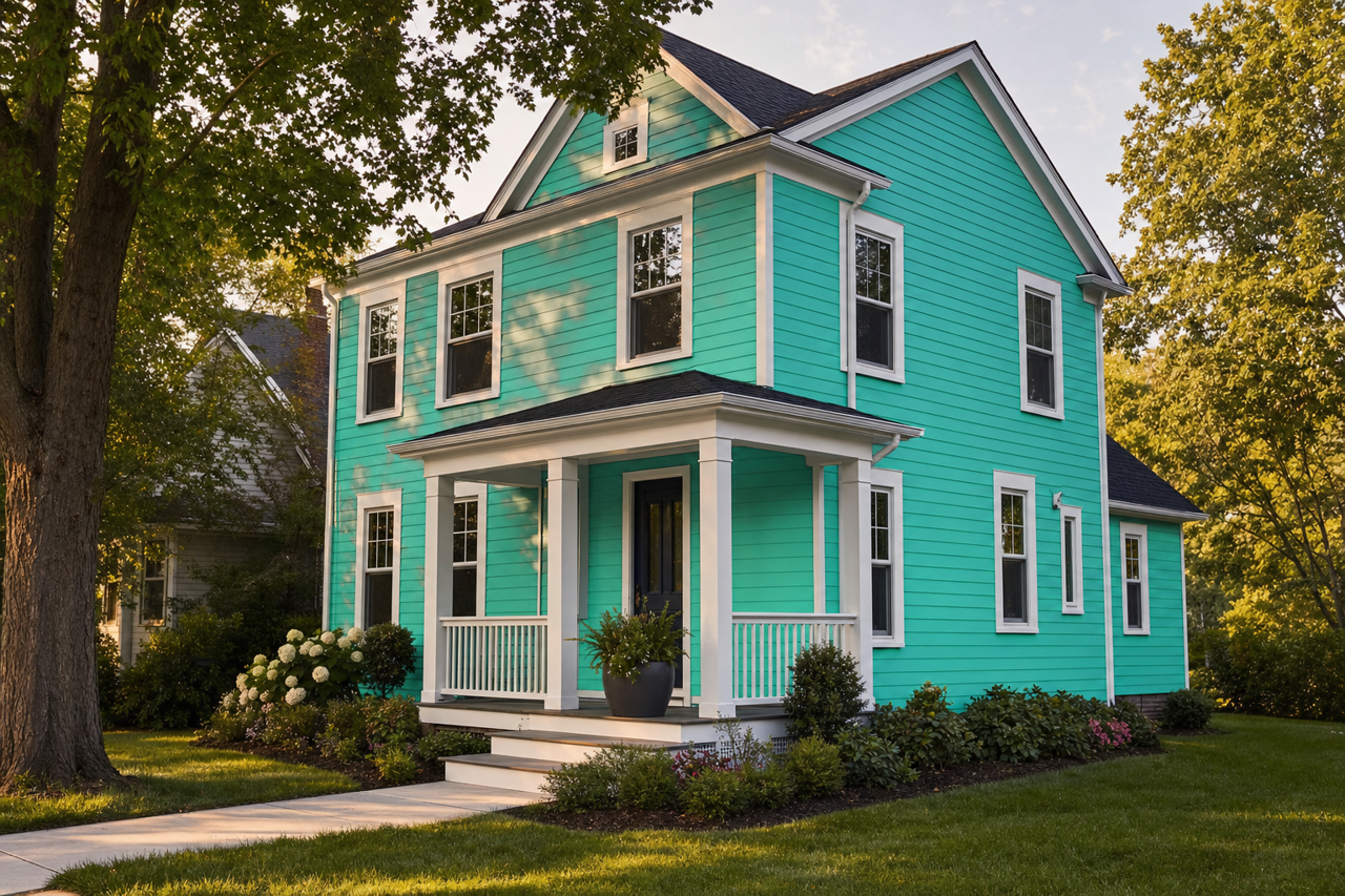 Rainforest Mist by Valspar on exterior