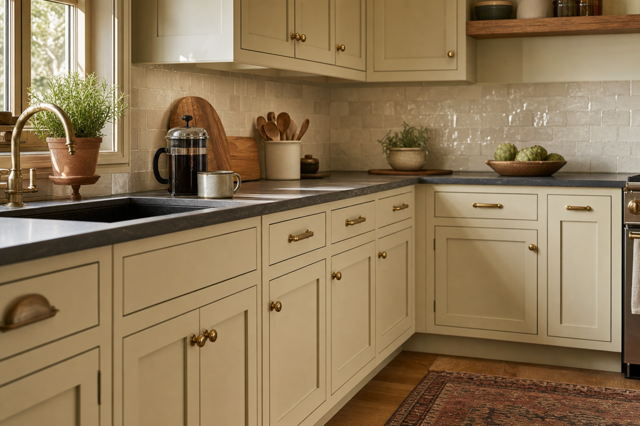 Greyed by Valspar on cabinets