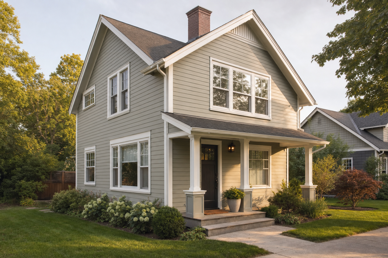 Grandma's Linen by Valspar on exterior