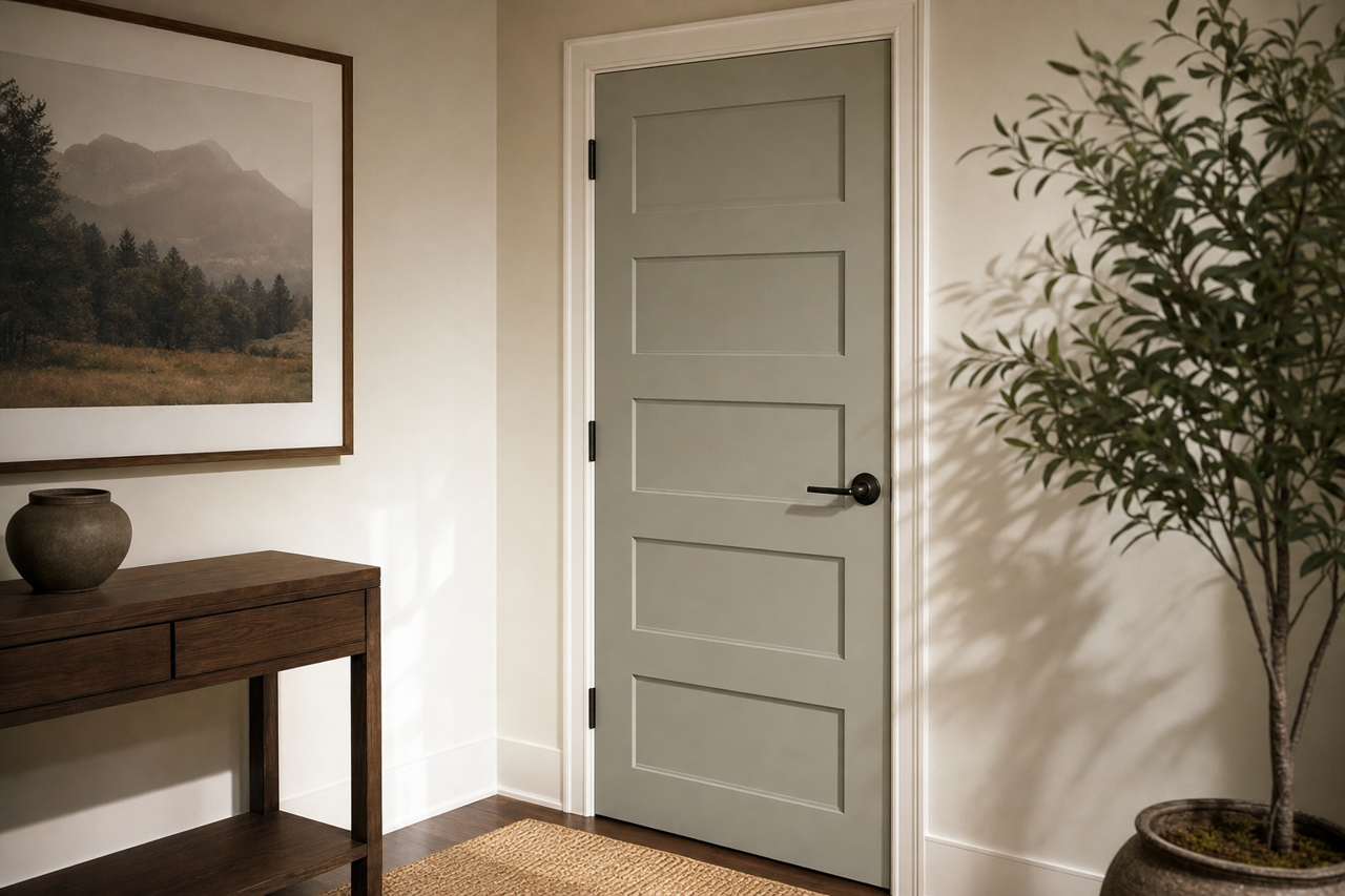 Grandma's Linen by Valspar on interior-doors