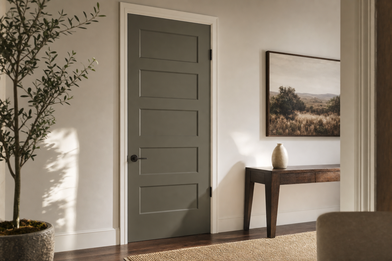 Olive Smudge by Valspar on interior-doors
