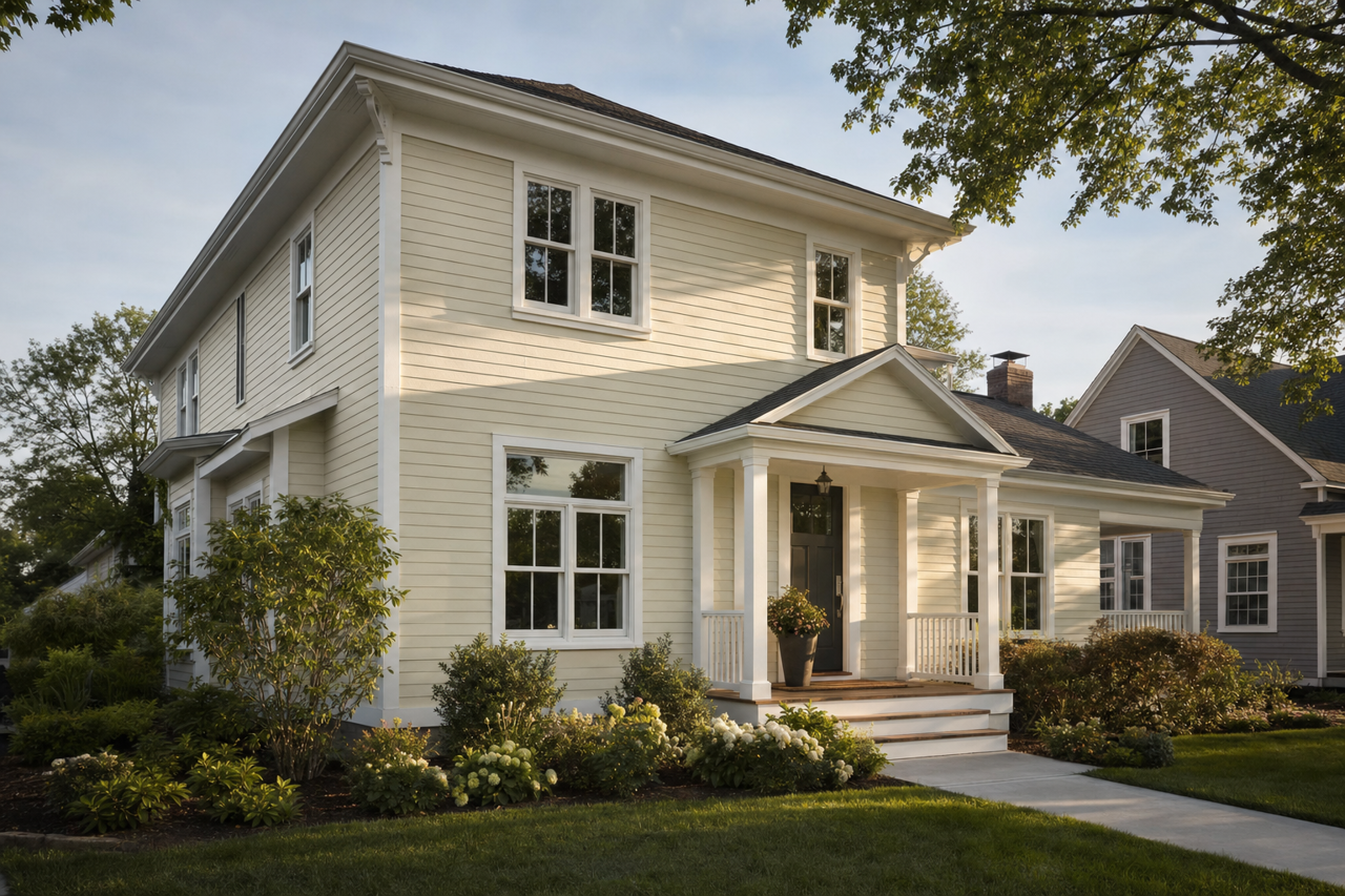 Ancient Olive by Valspar on exterior