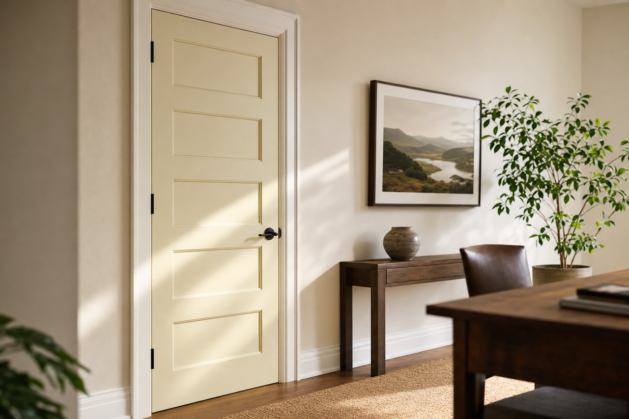 Ancient Olive by Valspar on interior-doors