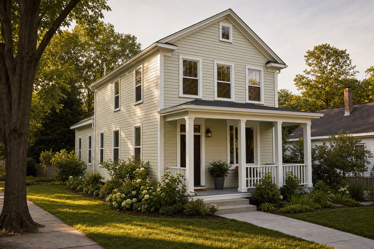Mint Frost by Valspar on exterior