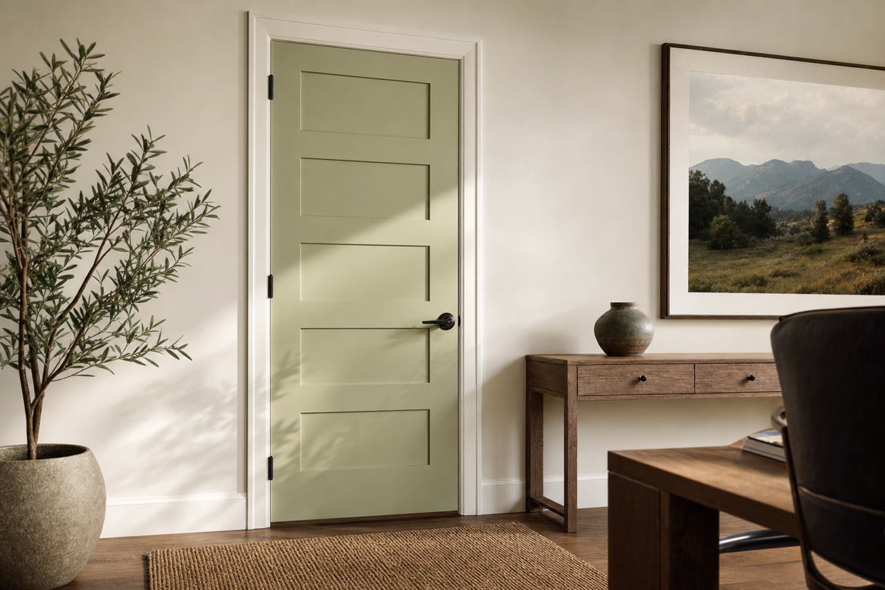 Hazy Jade by Valspar on interior-doors