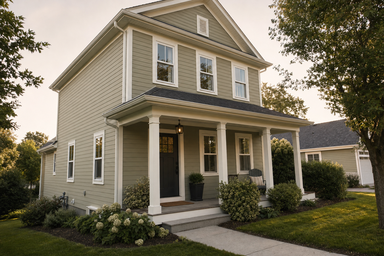 Blanched Thyme by Valspar on exterior