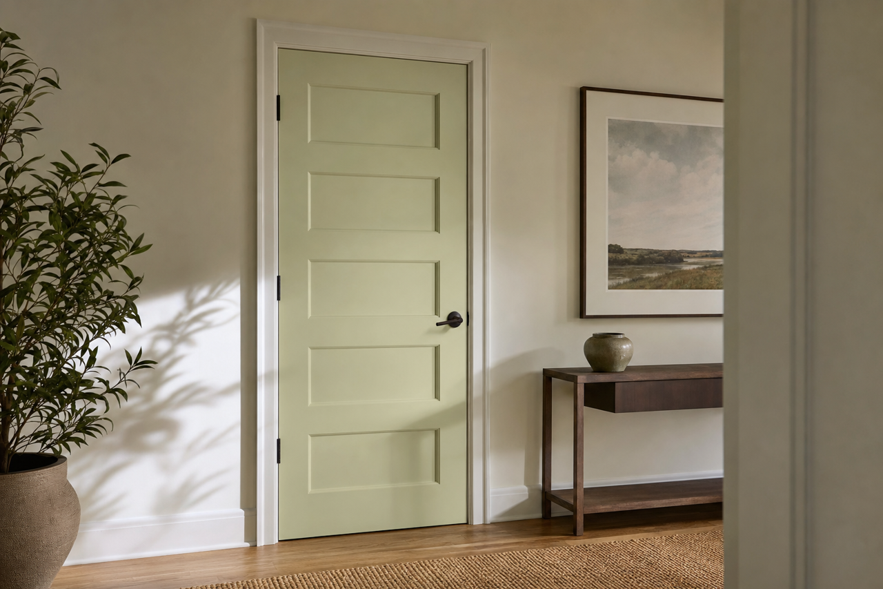 Desert Seedling by Valspar on interior-doors