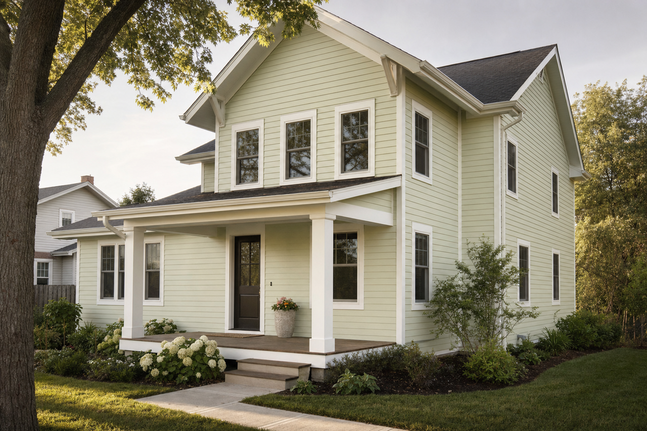 Prairie Willow by Valspar on exterior