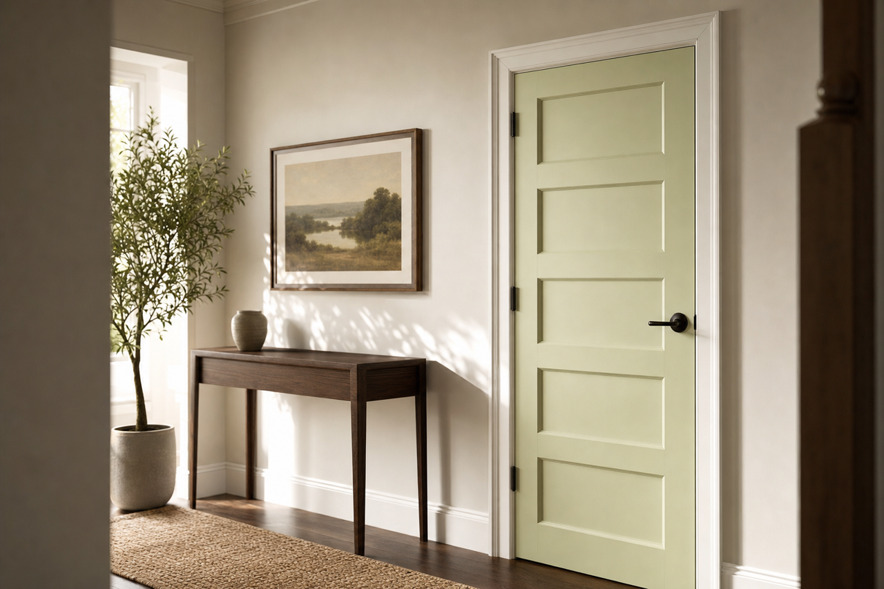 Prairie Willow by Valspar on interior-doors