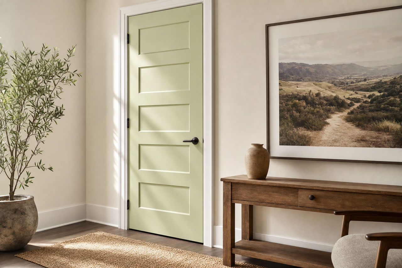 Zen Garden by Valspar on interior-doors