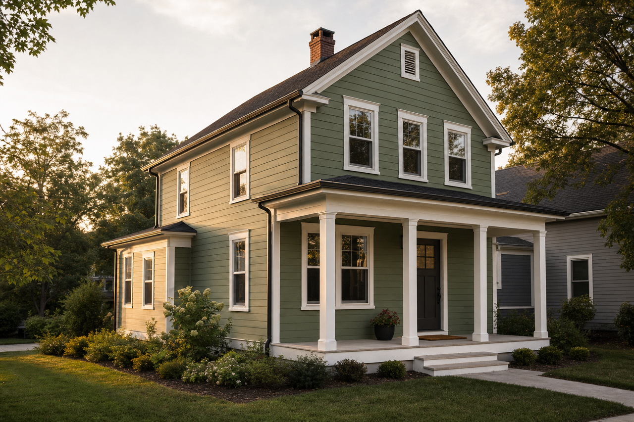 Graceful Green by Valspar on exterior