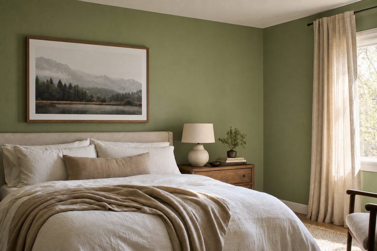 Graceful Green by Valspar on interiors