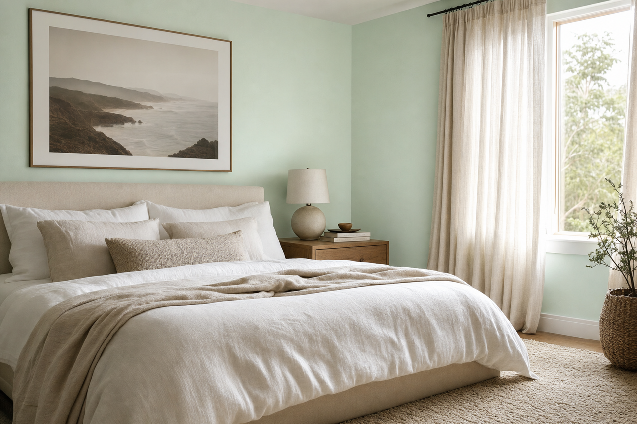 Icy Mint by Valspar on interiors