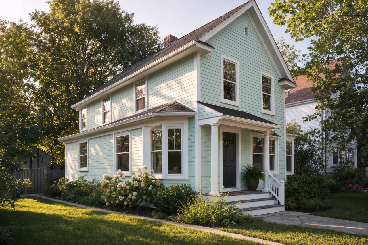 Mint Gala by Valspar on exterior