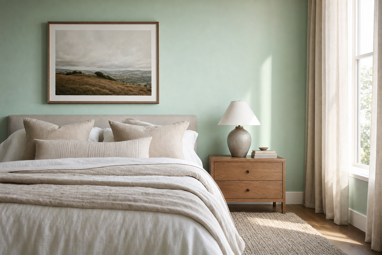 Mint Gala by Valspar on interiors